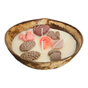 Натурална свещ - Ванилия, в кокосова черупка