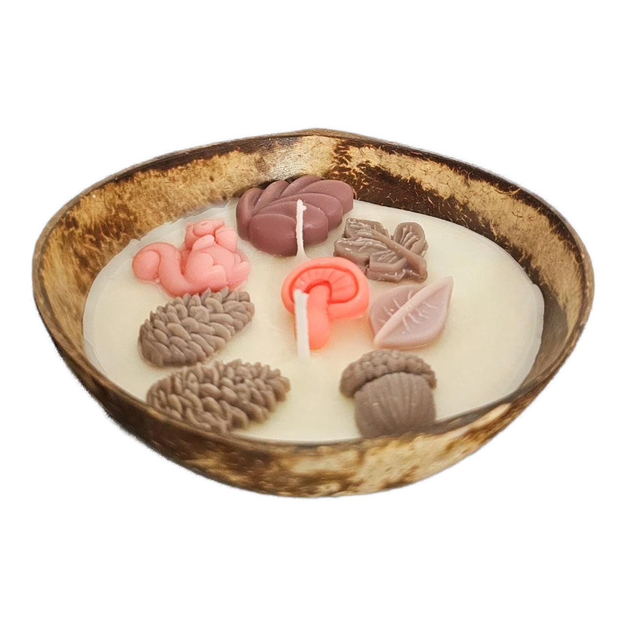 Натурална свещ - Ванилия, в кокосова черупка